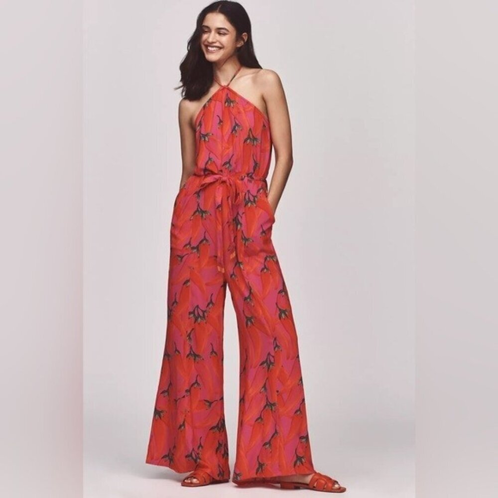 NWT Size SP - Farm Rio x Anthropologie Halter Jumpsuit (NWT USD 178)